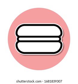 icono de pegatina de la hamburguesa. Línea delgada simple, contorno vectorial de iconos web para ui y ux, sitio web o aplicación móvil