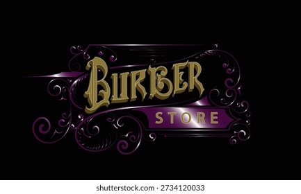 BURGER STORE lettering custom style design