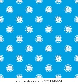 Burger street food pattern vector seamless blue repeat for any use