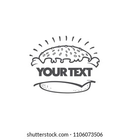 burger stylized image with space for text