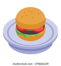 Burger subsidy icon. Isometric of burger subsidy vector icon for web design isolated on white background