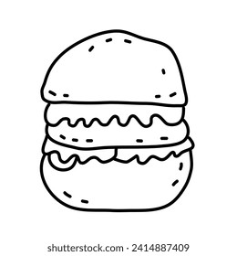 juego de iconos de la hamburguesa del verano