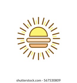 Burger sunburst logotype