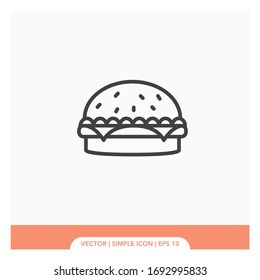 Ilustración vectorial de icono del símbolo de la hamburguesa