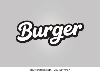 Burger text graphic illustration template design 
