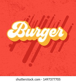 burger text vector illustration sign