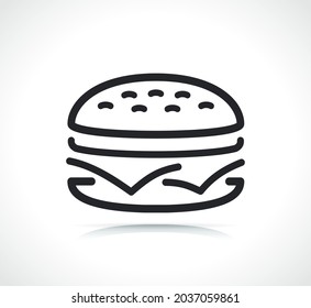 burger thin line icon isolated