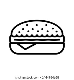 burger thin line vector icon