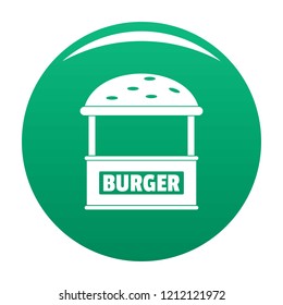 Burger trade icon. Simple illustration of burger trade vector icon for any design green