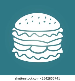 Burger trendy artwork stunning abstract vector illustration colorful practical design.eps