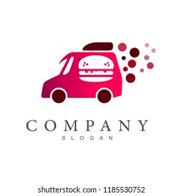 burger truck logo design