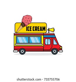 Burger truck vector illustration