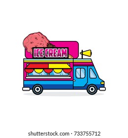 Burger truck vector illustration