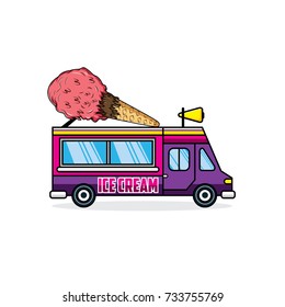 Burger truck vector illustration