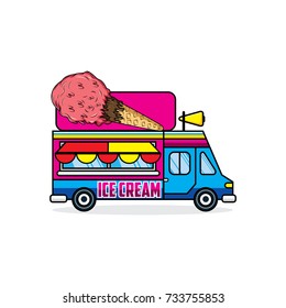 Burger truck vector illustration