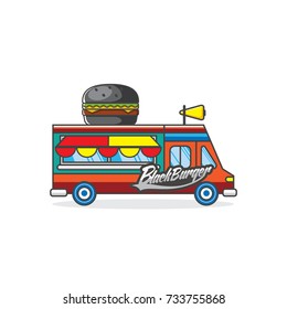 Burger truck vector illustration