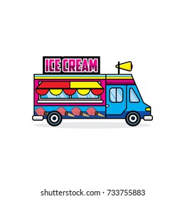 Burger truck vector illustration