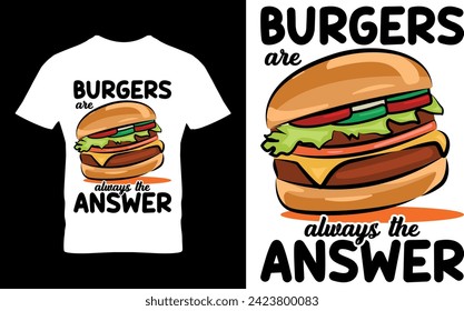 Burger T-shirt Design. Graphic and Illustration.