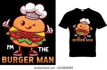 Burger T-shirt Design. Graphic and Illustration.
