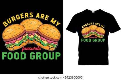 Burger T-shirt Design. Graphic and Illustration.