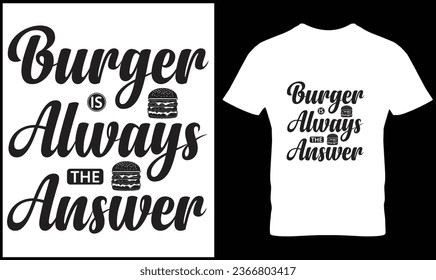 Burger t-shirt design vector graphic.