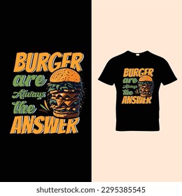 Burger Tshirt design vector for burger lover 