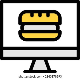 burger vector color line icon