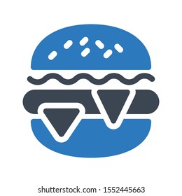 burger vector colour glyph icon