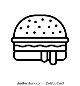 burger vector colour line icon
