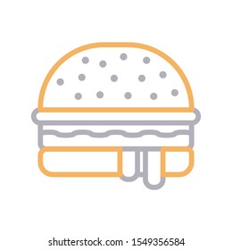 burger vector colour line icon
