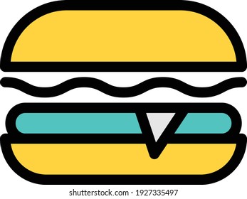 Hamburger-Vektorfarbensymbol