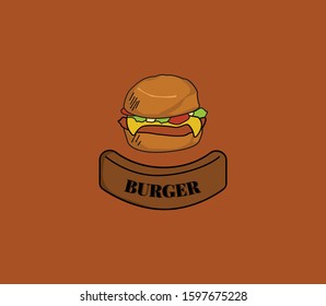 burger vector design. fast food vector concept