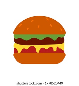 burger vector design template illustration