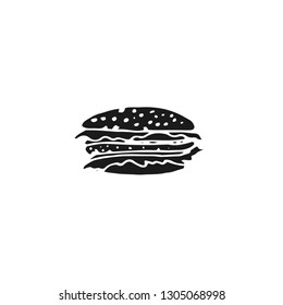 burger vector doodle sketch illustration