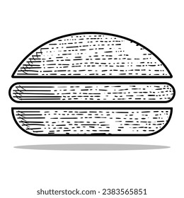 Burger-Vektorgrafikstil, handgezeichnet