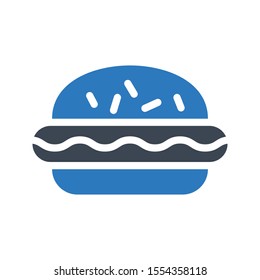 burger vector glyph colour icon