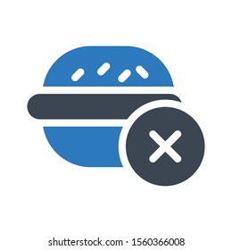 burger vector glyph colour icon 