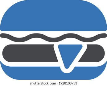 burger vector glyph colour icon