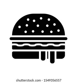 burger vector glyph flat icon
