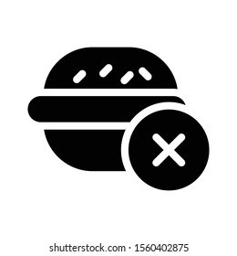 burger vector glyph flat icon 