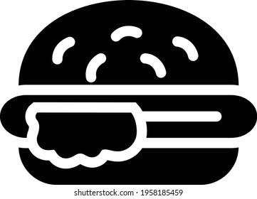 burger vector glyph flat icon