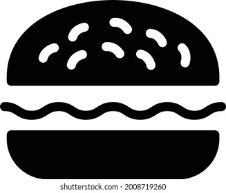 burger vector glyph flat icon