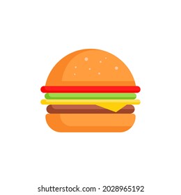 Burger-Vektorgrafik. Fröhliche Kindermenügrafik