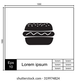 Burger vector icon. 