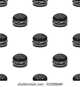 Burger vector icon in black style for web