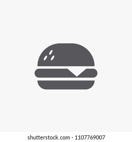 Burger vector icon cheese and beef burger icon food