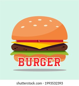 Burger vector icon concept illustration