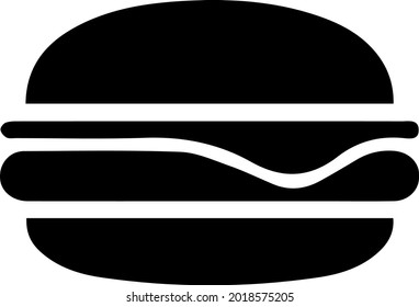 Burger vector icon. Fast food symbol. Vector illustration EPS 10.