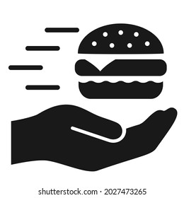 Burger vector icon, fast food concept on white background