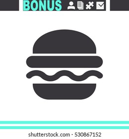 Burger vector icon. Fast food symbol. 